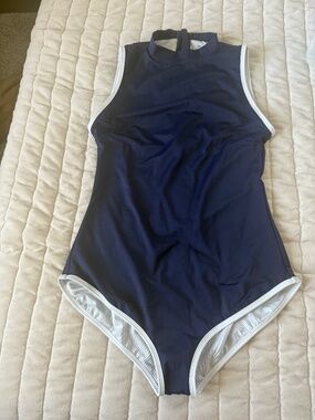 Navy and white Salt Gypsy swimsuit